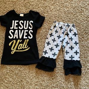 Jesus Saves Boutique Outfit Size 4/5